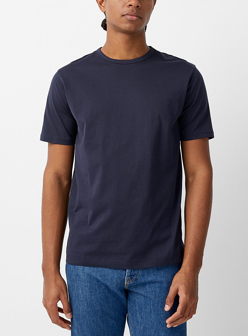 Sunspel: Le t-shirt uni coton SUPIMA<sup>MD</sup> Marine pour homme