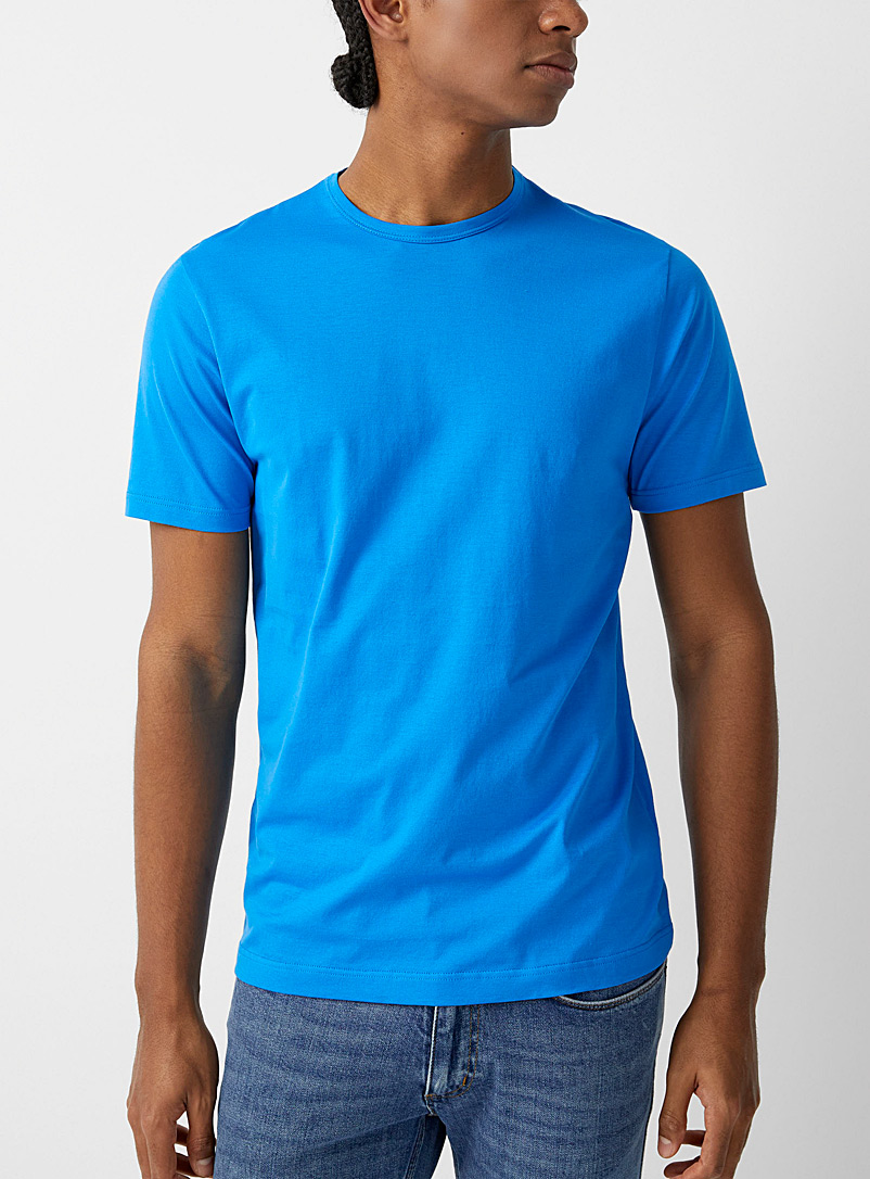 Sunspel: Le t-shirt uni coton SUPIMA<sup>MD</sup> Sarcelle-turquoise-aqua pour homme