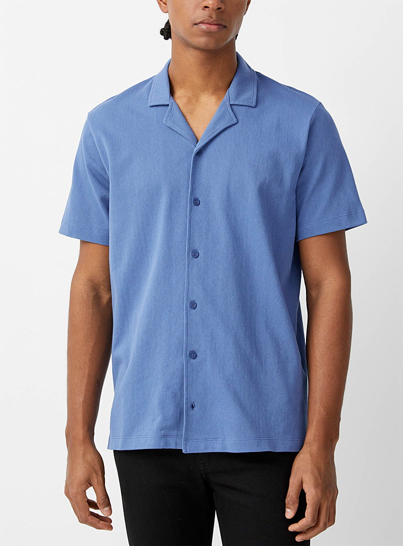 Sunspel: La chemise Riviera Bleu pâle-bleu poudre pour homme