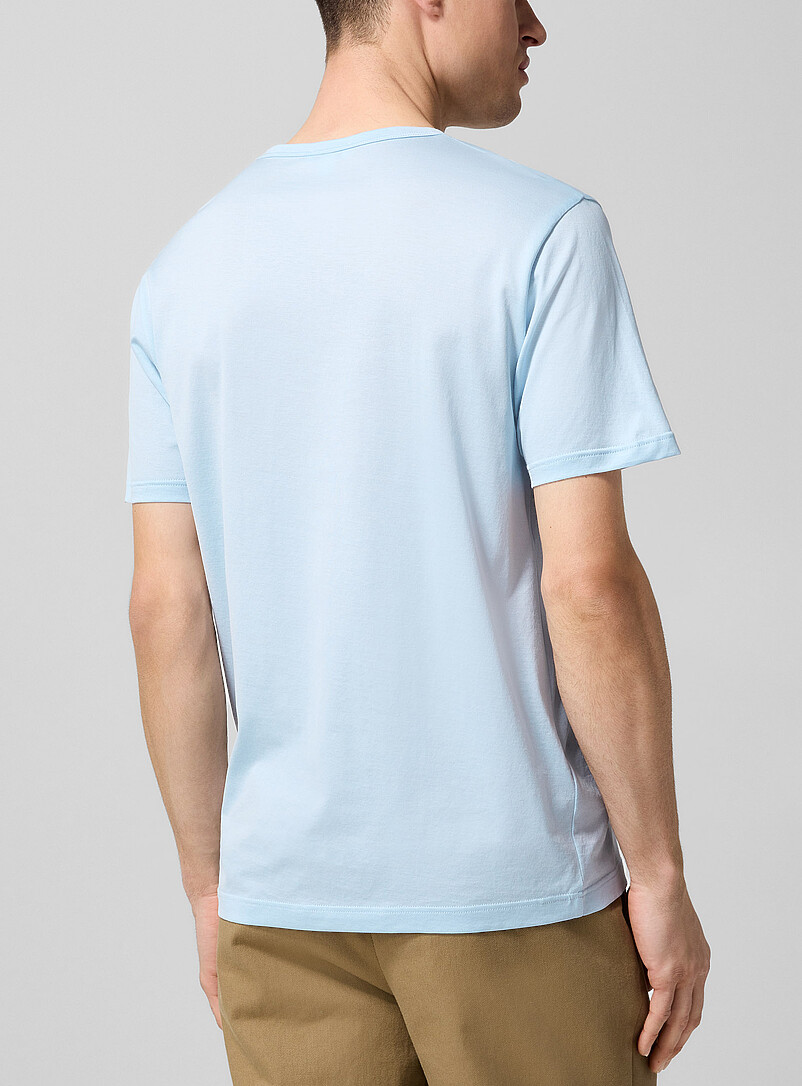 Sunspel Baby Blue Classic plain T-shirt for men