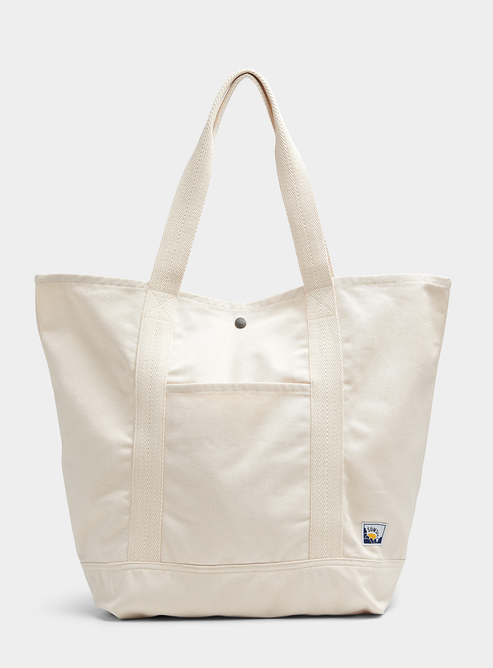 Sunspel Cotton Fabric Large Tote In Off White