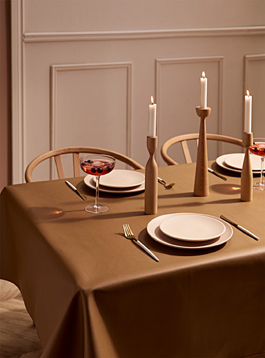 Vegan leather tablecloth