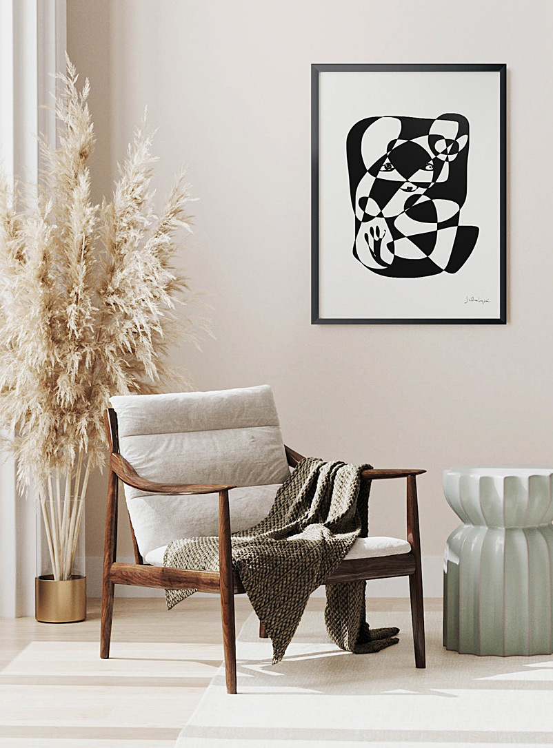 Simons Maison Patterned Black Black and white abstraction art print 4 sizes available