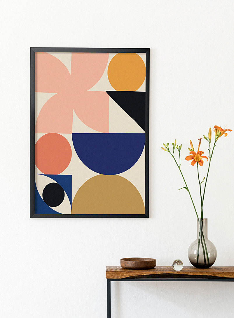 Geometric Art Prints Canvas Print : Vibrant Geometry Abstract Wall