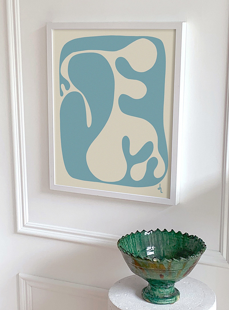 Simons Maison Baby Blue Blue abstract composition art print 4 sizes available