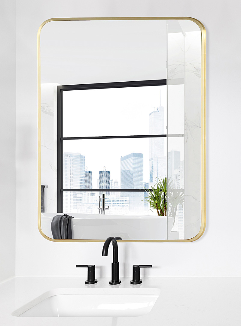 Simons Maison: Le moyen miroir rectangulaire minimaliste Assorti