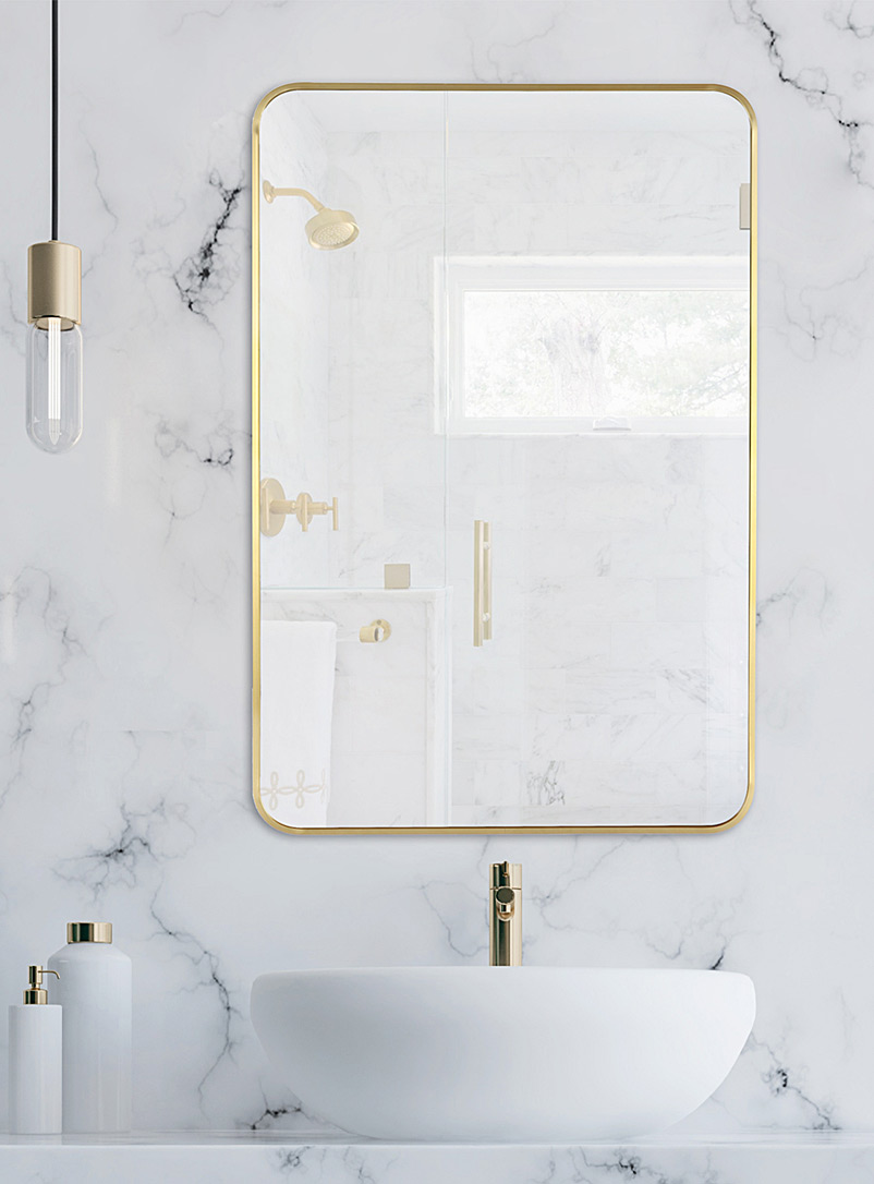 Simons Maison: Le miroir rectangulaire minimaliste Assorti