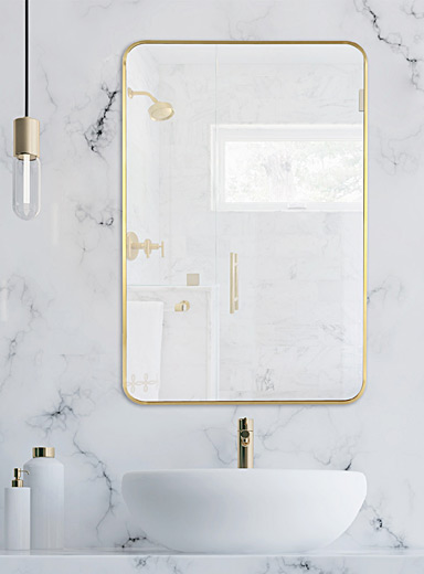Minimalist rectangular mirror