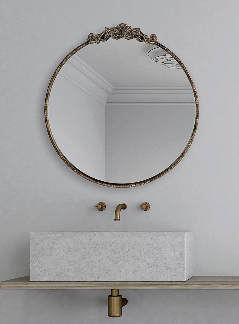 Simons Maison: Le miroir circulaire ornemental Assorti