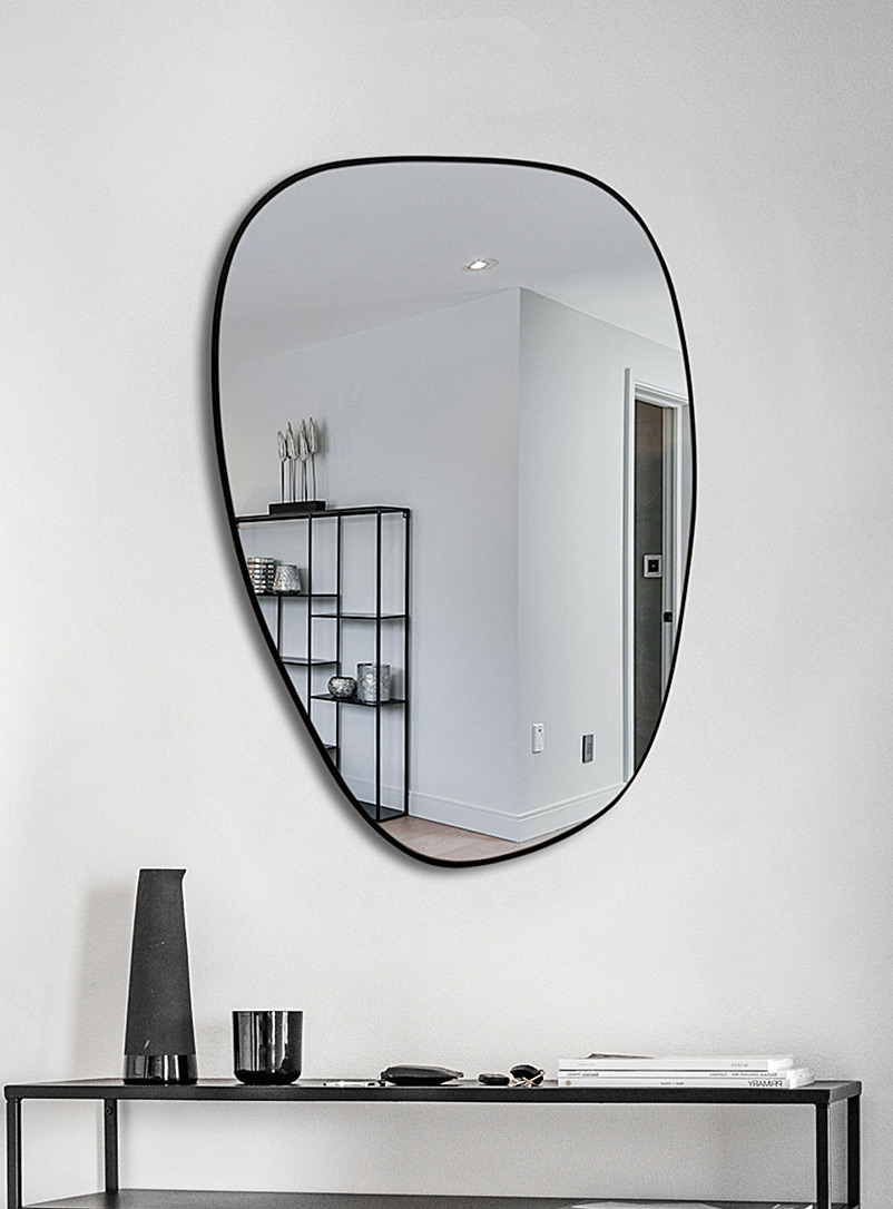 Simons Maison Black Black abstract silhouette mirror