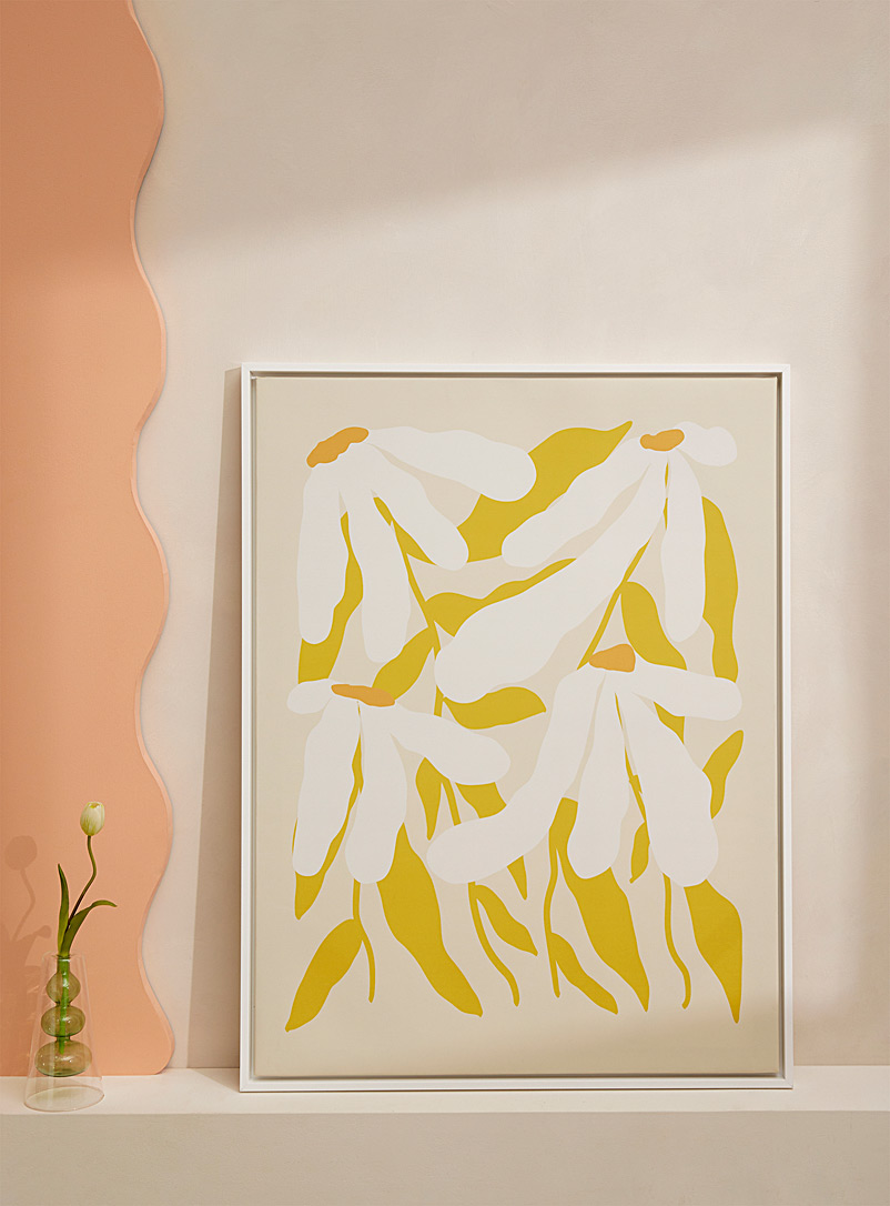 Simons Maison White assorted Golden daisies art print See available sizes