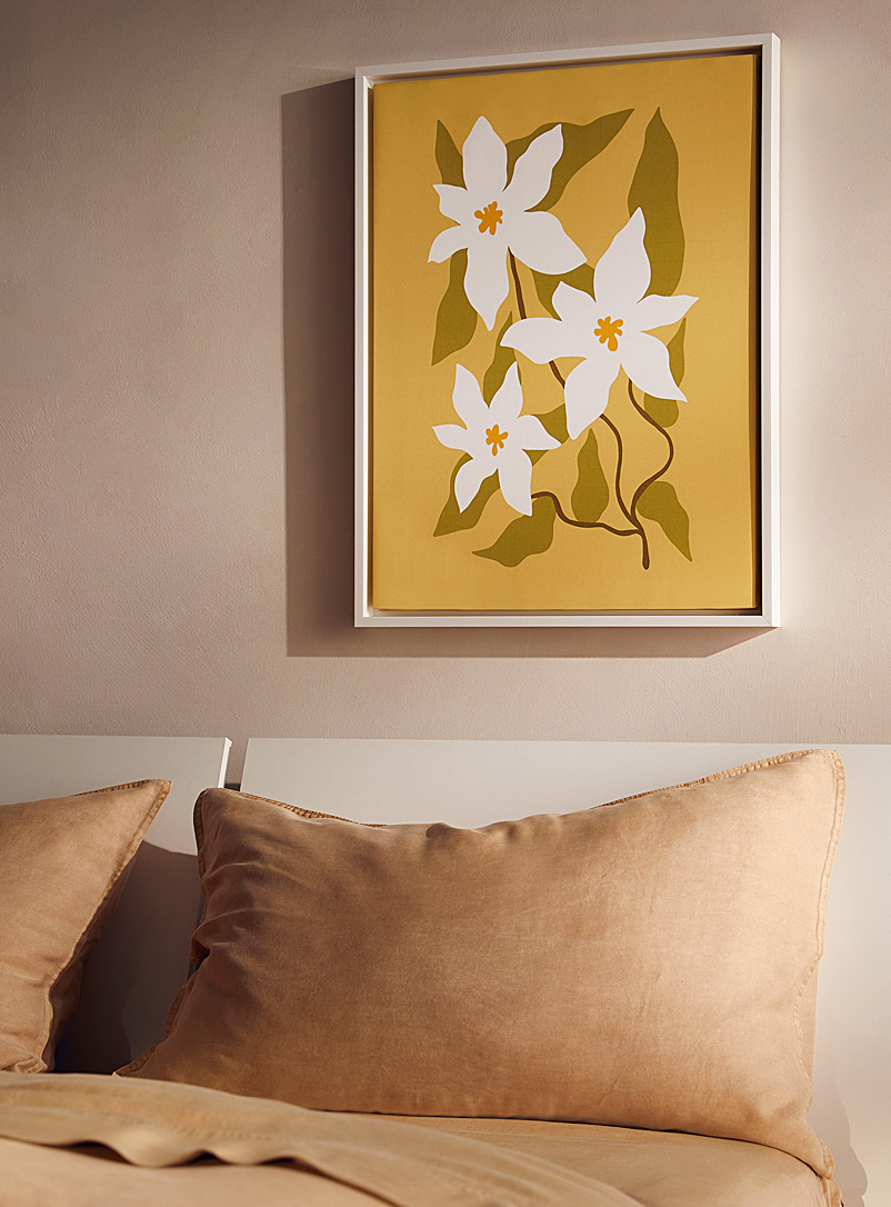 Simons Maison: La toile fleurs de cornouiller Voir nos formats offerts Blanc assorti