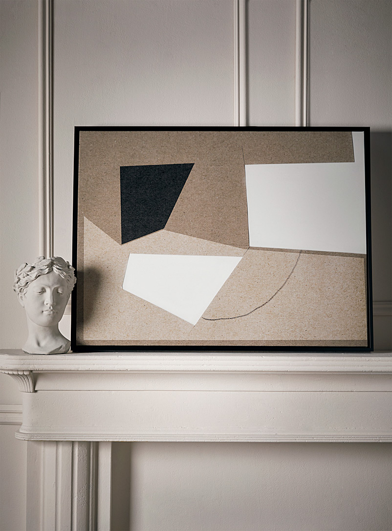 Simons Maison Patterned Grey Abstract cuts art print See available sizes