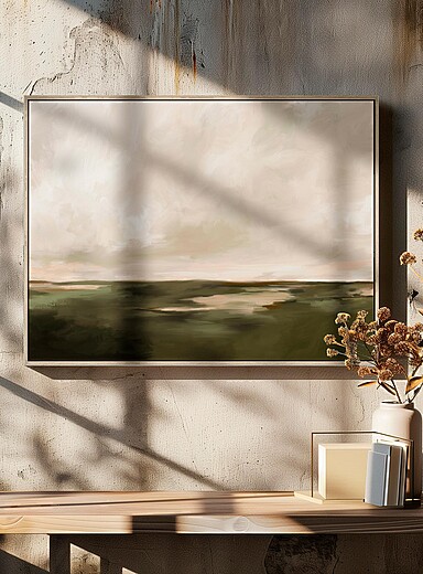 La toile encadr&eacute;e marais nuageux Voir nos formats offerts