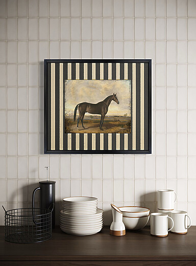 Wild stallion stripes art print See available sizes
