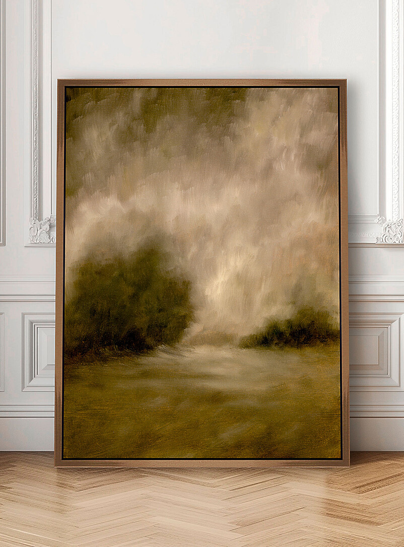 Misty field framed art print See available sizes product image (primary)