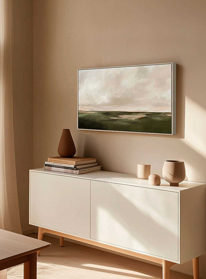 Cloudy marsh framed art print See available sizes product image 2