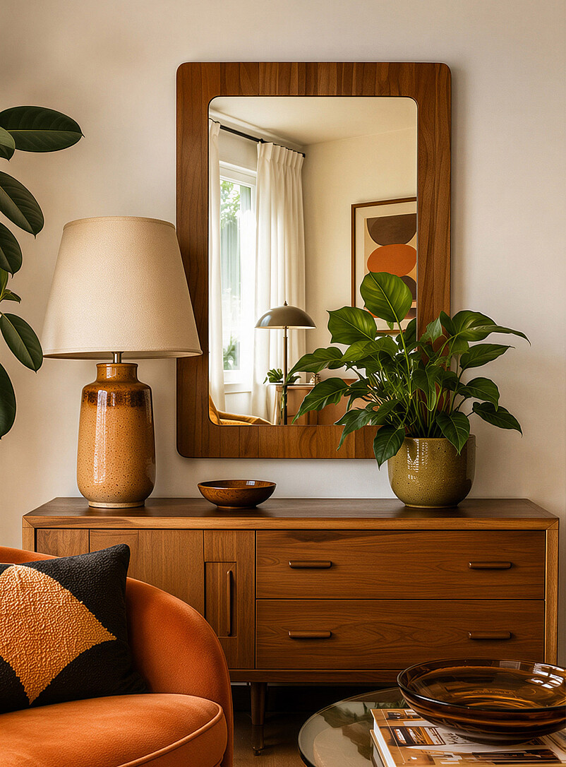 Sierra wood frame mirror product image 2