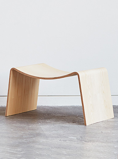 Le tabouret vague bois naturel