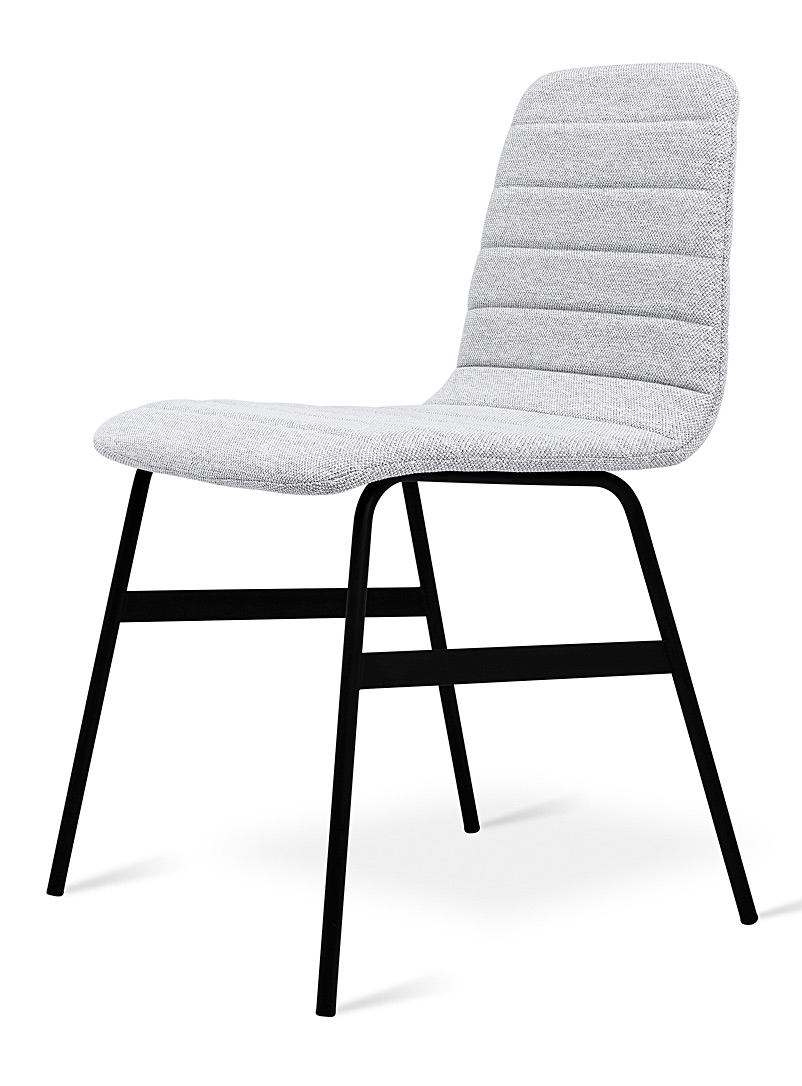 Gus Light Grey Modern quilted chair
