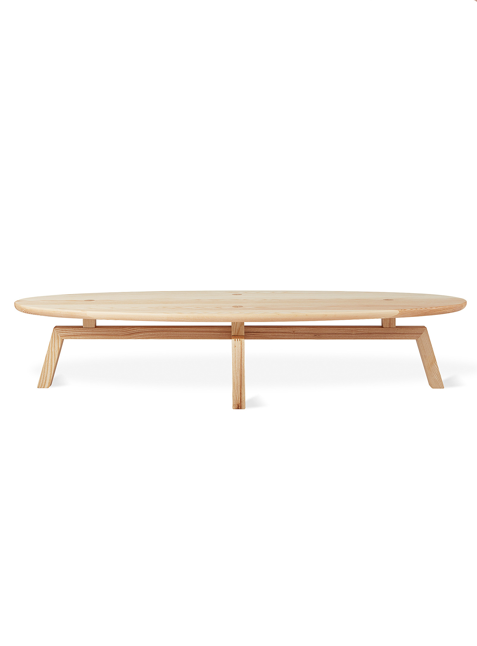 Gus - La grande table basse ovale en bois