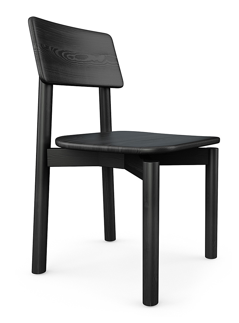 Black ash wood architectural chairs Set of 2 product image 2