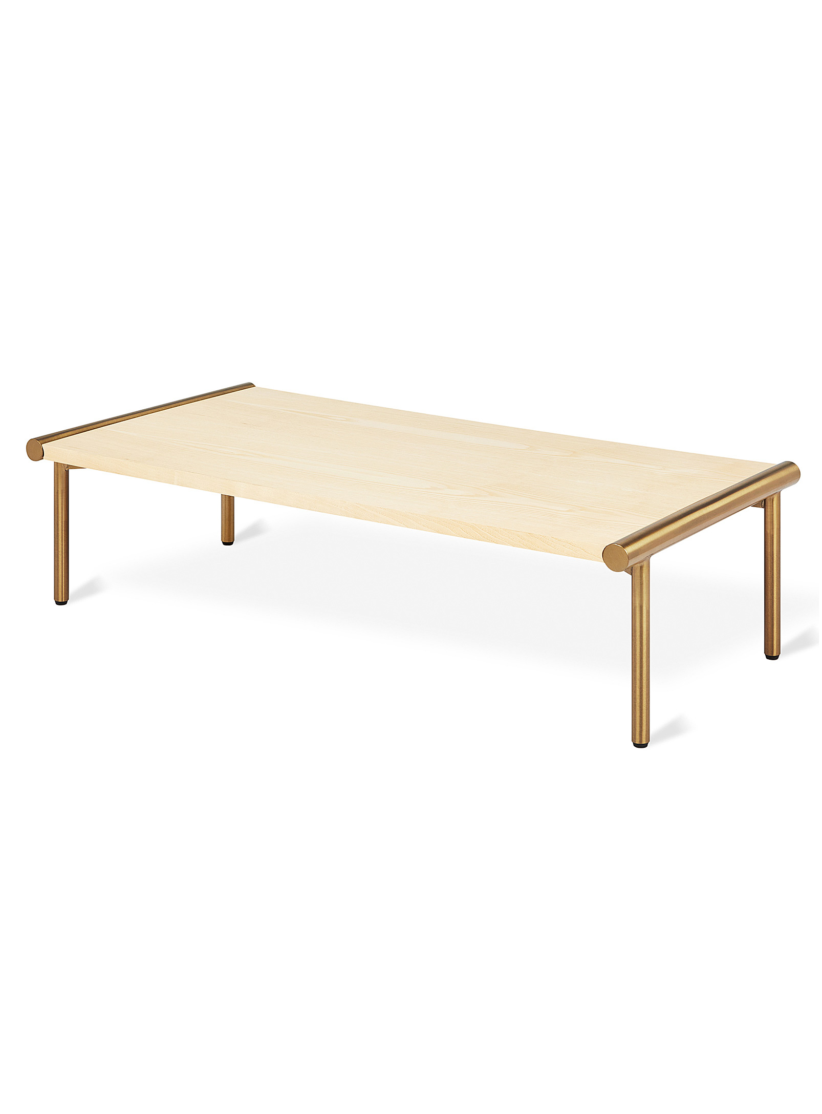 Gus Minimalist Wood And Metal Coffee Table See Available Sizes In Assorted
