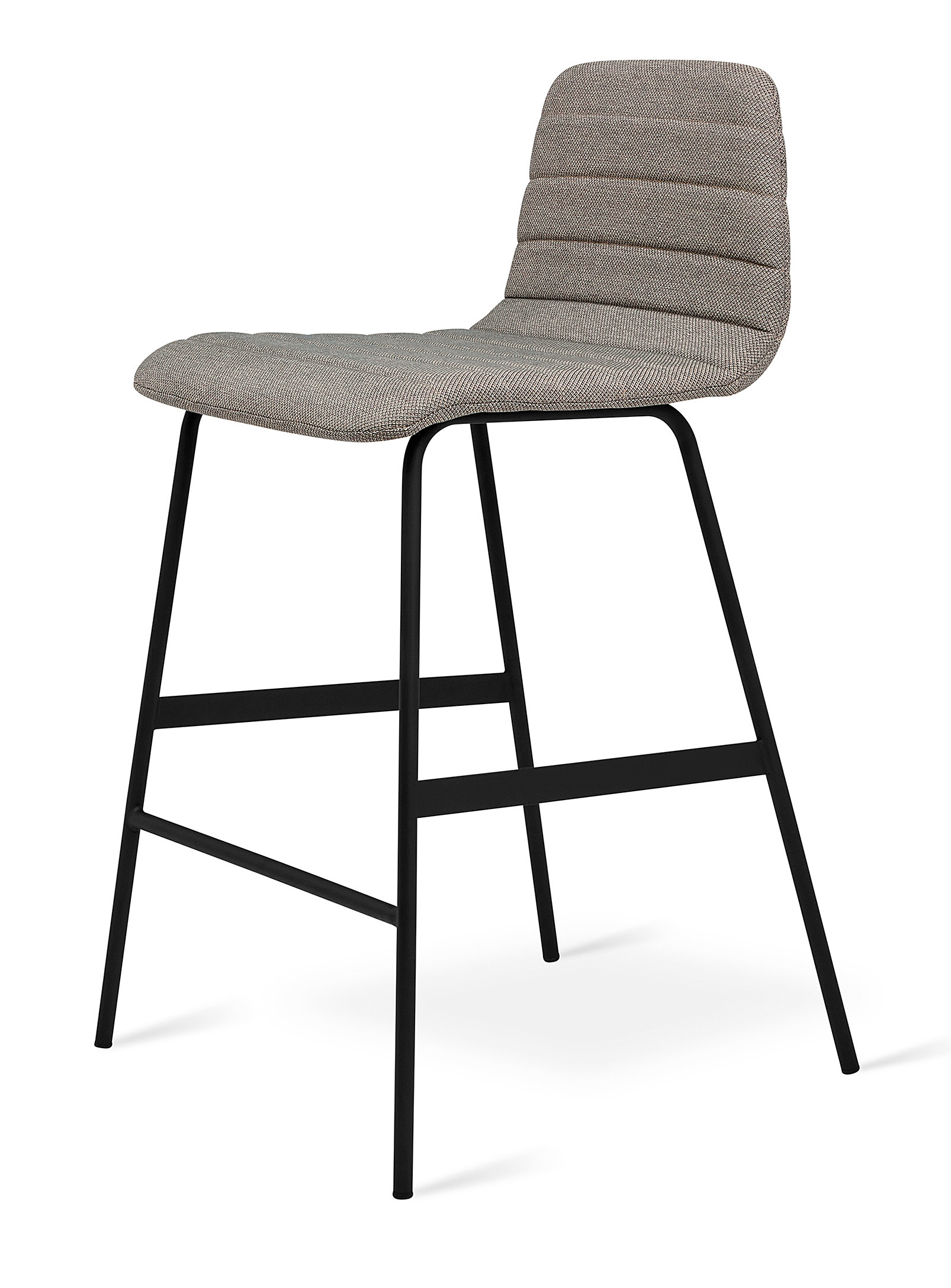 Gus Modern Quilted Bar Stool In Brown