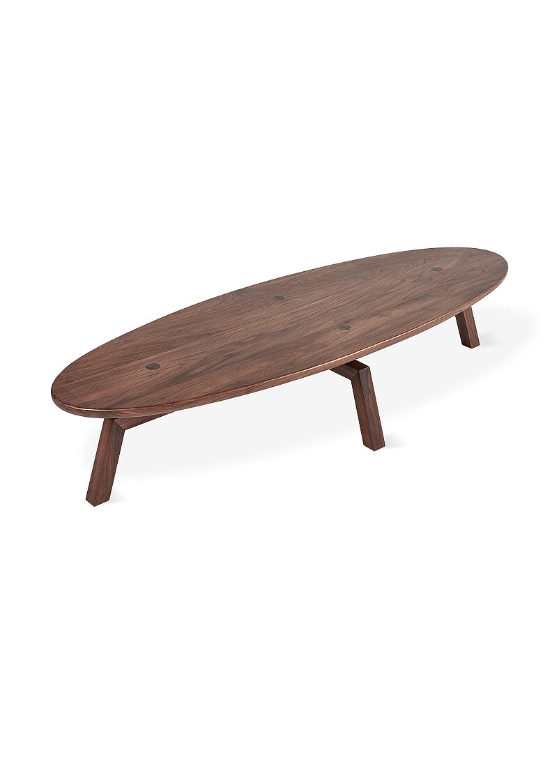 Large oval wooden coffee table product image 3