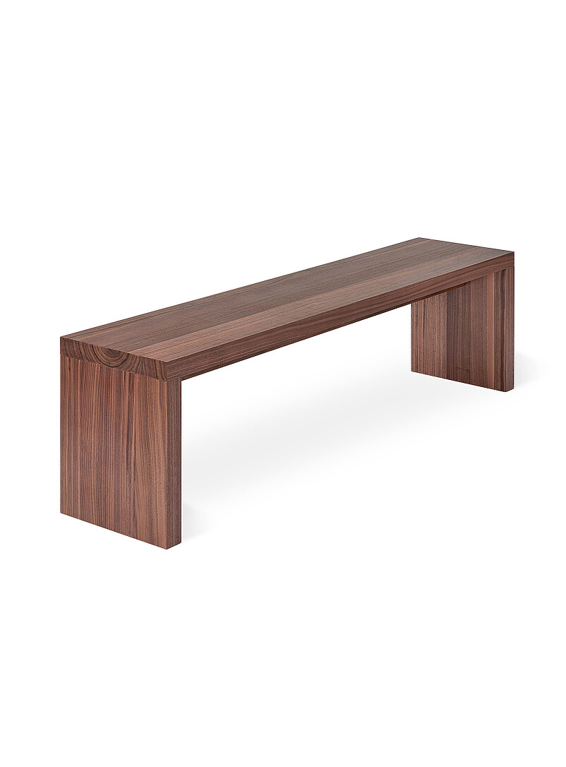 Plank brown wooden bench product image 2