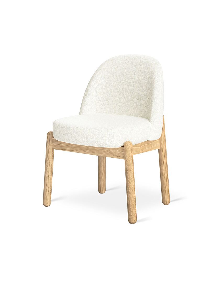 Malloy oak base bouclé chair product image 2