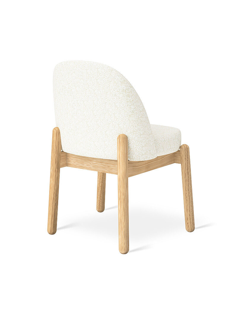 Malloy oak base bouclé chair product image 3