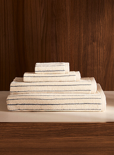Les serviettes fines rayures coton bio