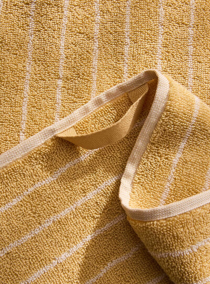 Simons Maison: Les serviettes fines rayures coton bio Jaune