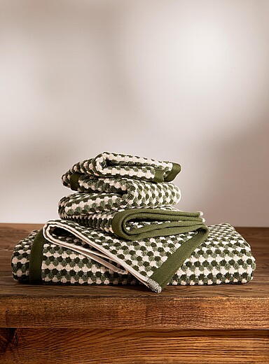 Popcorn texture organic cotton towels