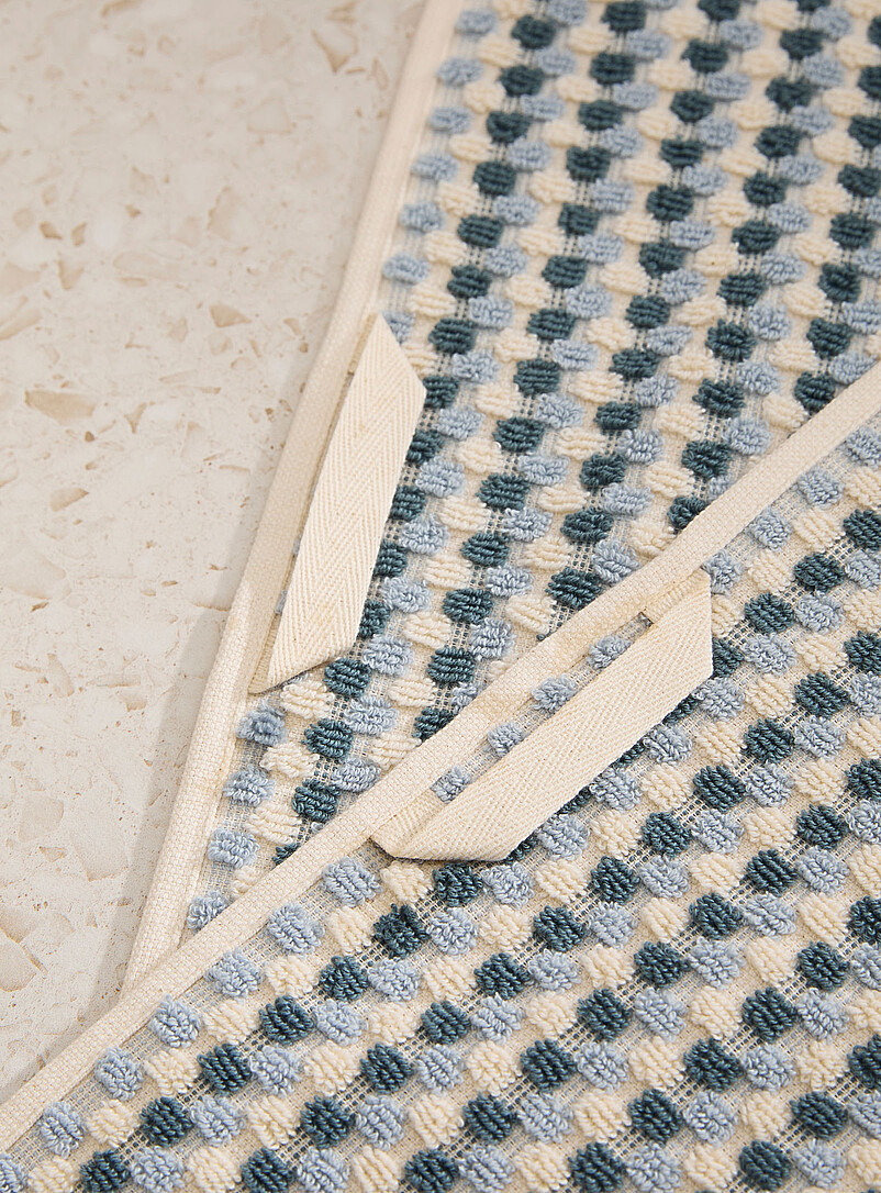 Simons Maison Patterned Green Popcorn texture organic cotton towels