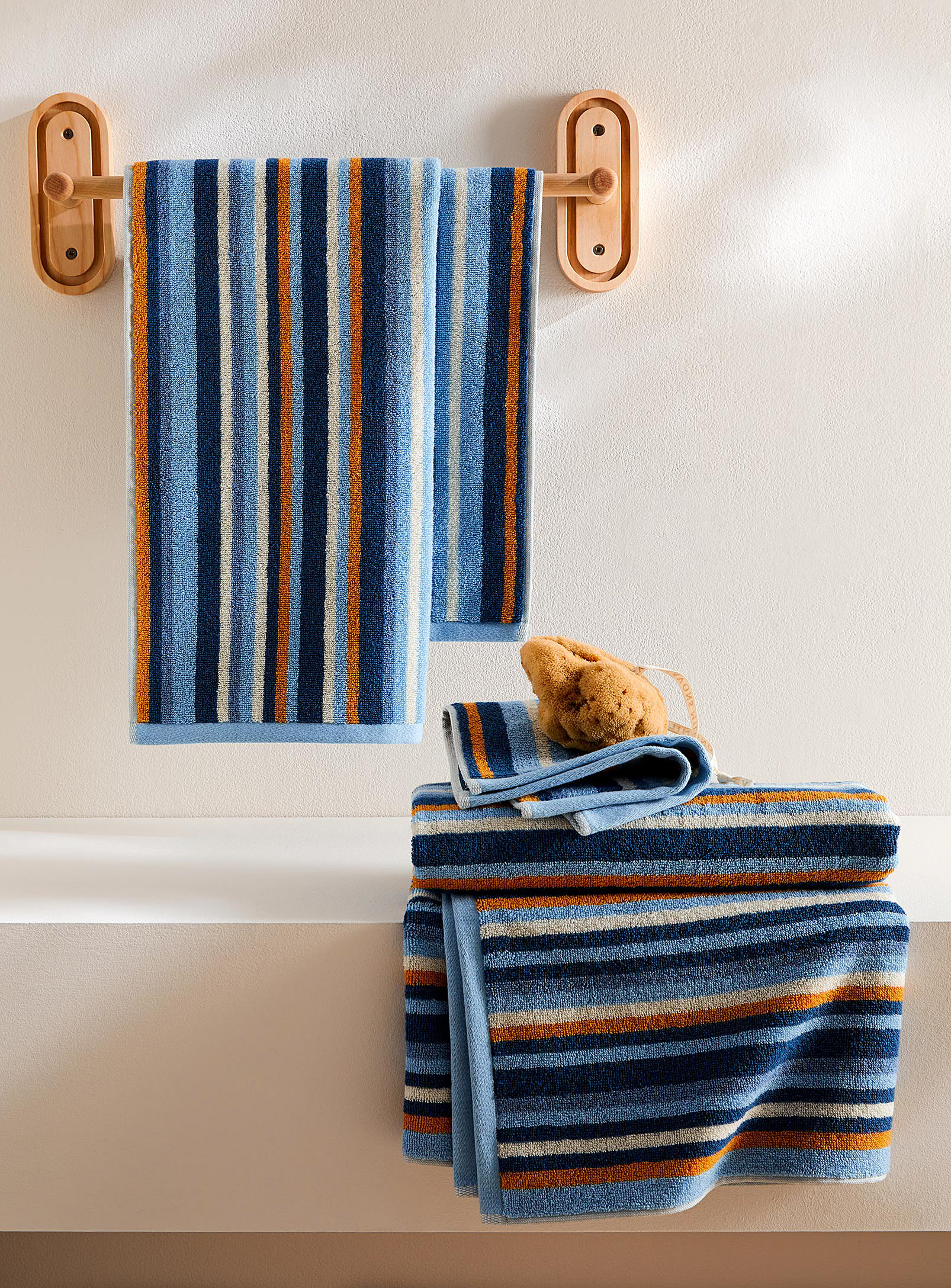 Simons Maison Summer Stripes Organic Cotton Towels In Assorted