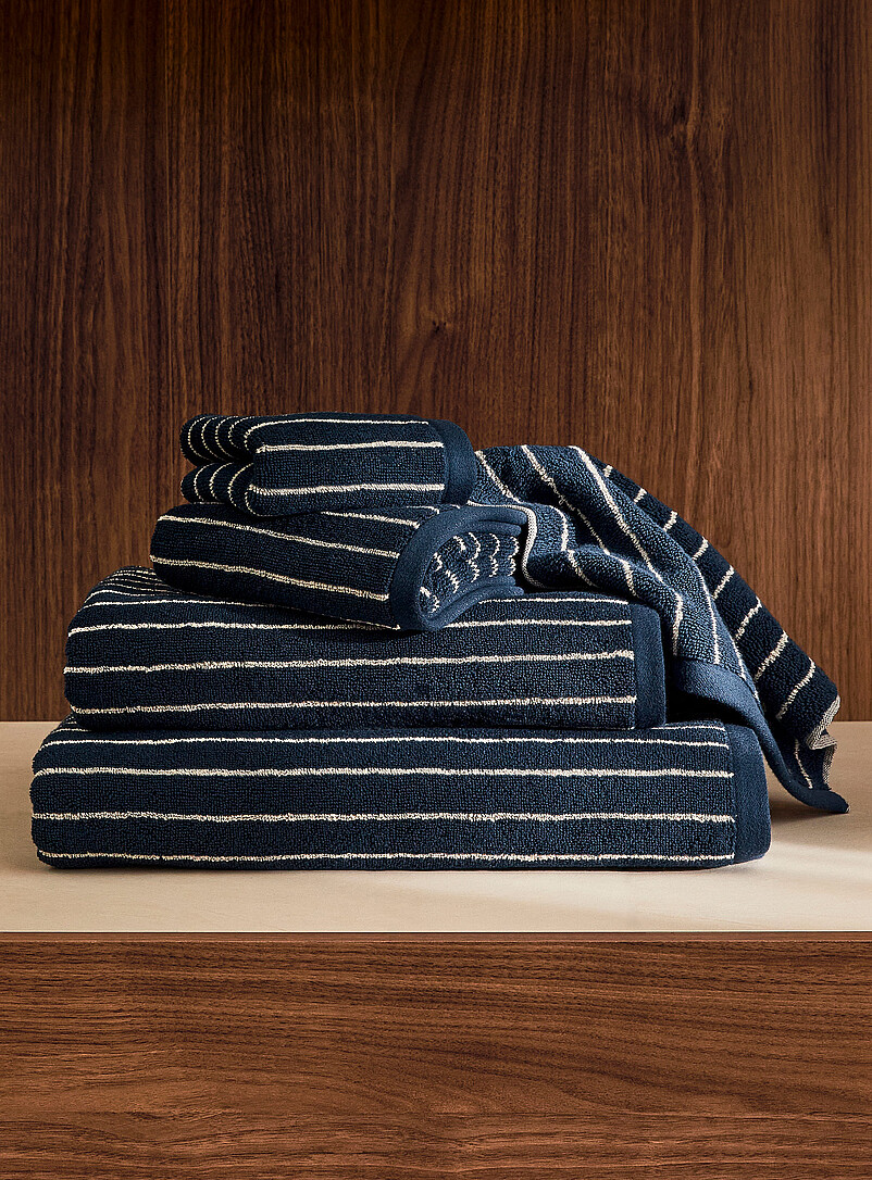 Pinstriped Organic Cotton Towels