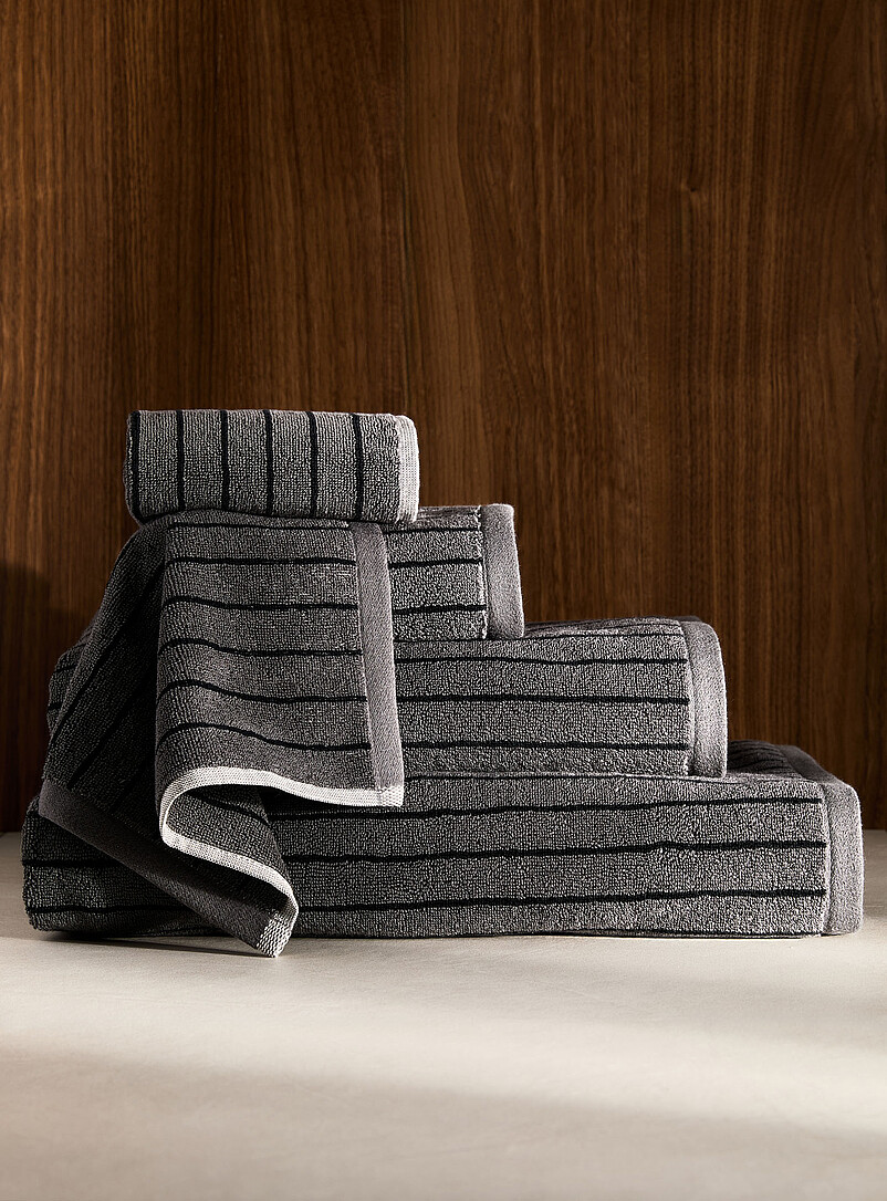 Pinstriped Organic Cotton Towels