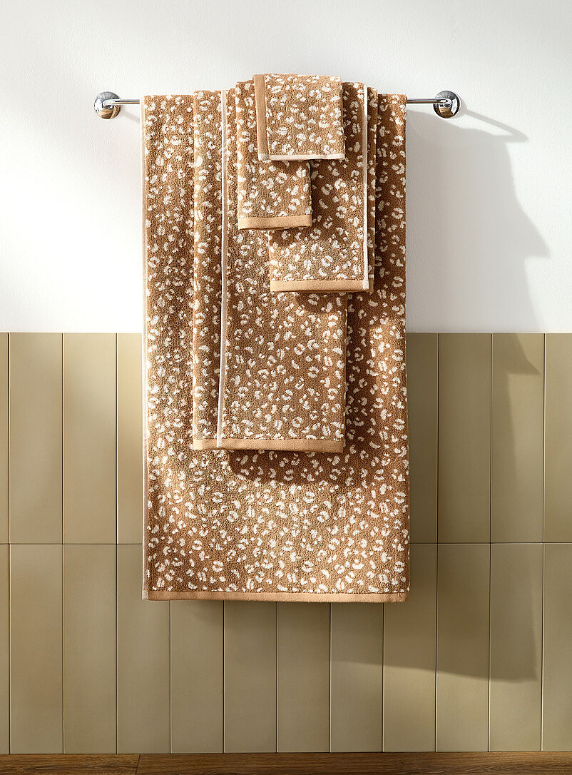 Organic cotton leopard print towels product image (primary)