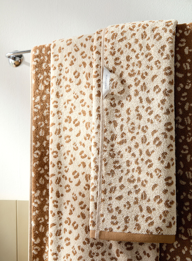 Organic cotton leopard print towels product image 2