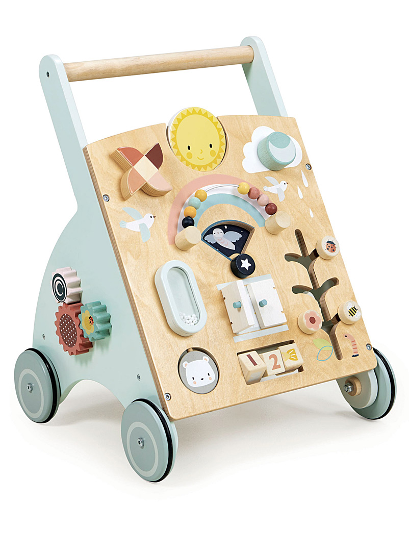 Trotteur Montessori avec pièces en bois et puzzles