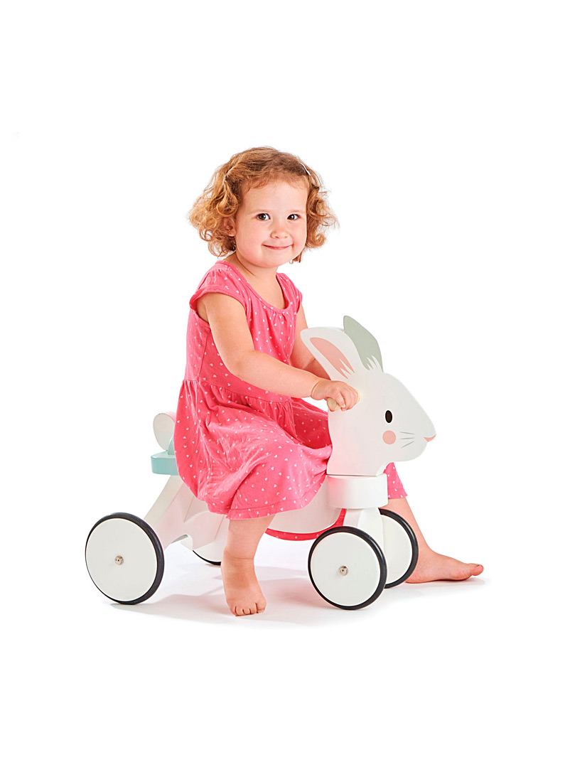 Tender Leaf Toys: Le jouet-porteur lapin blanc Blanc