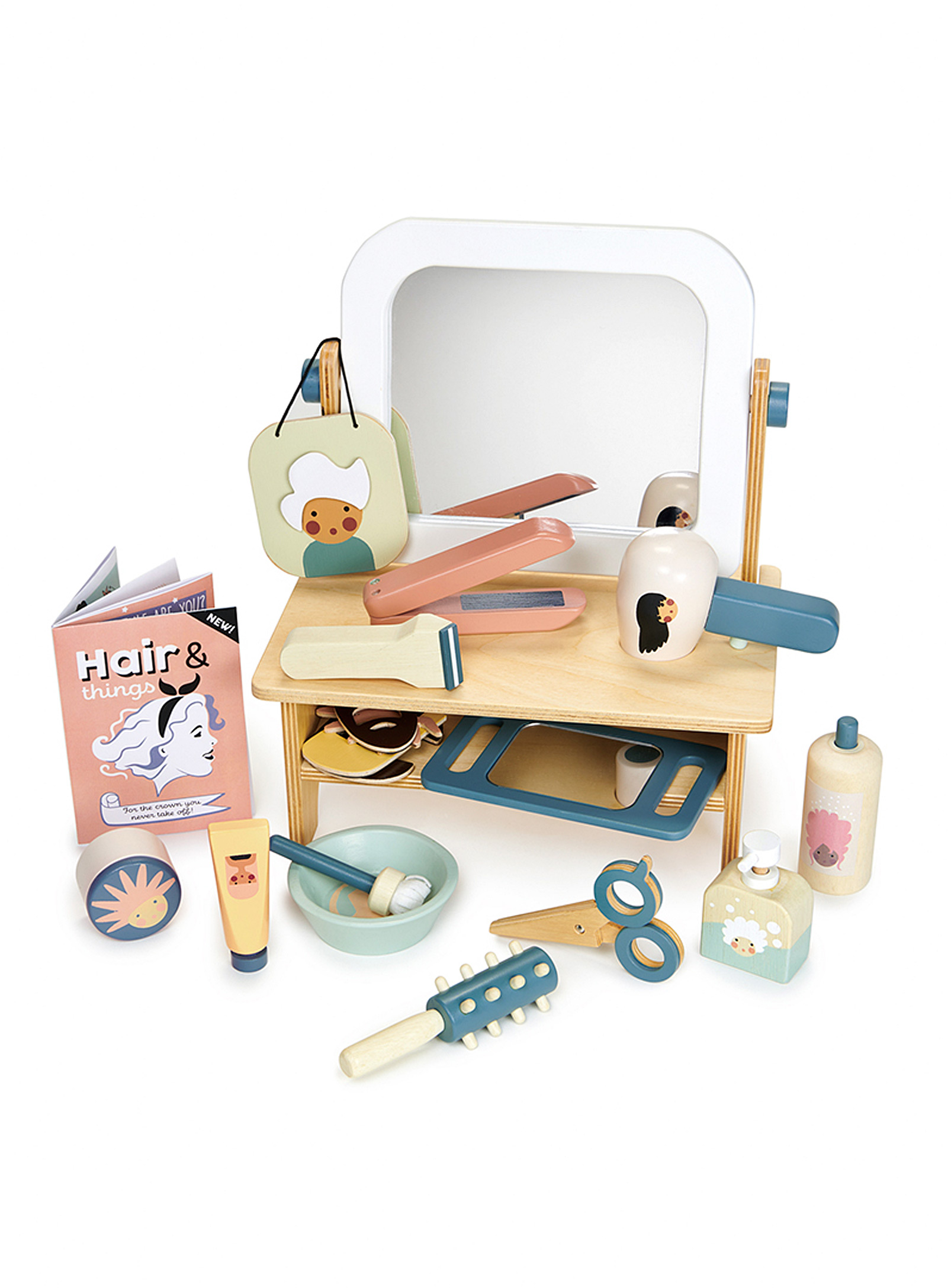 Tender Leaf Toys - Wooden hair salon and accessories 20-piece set