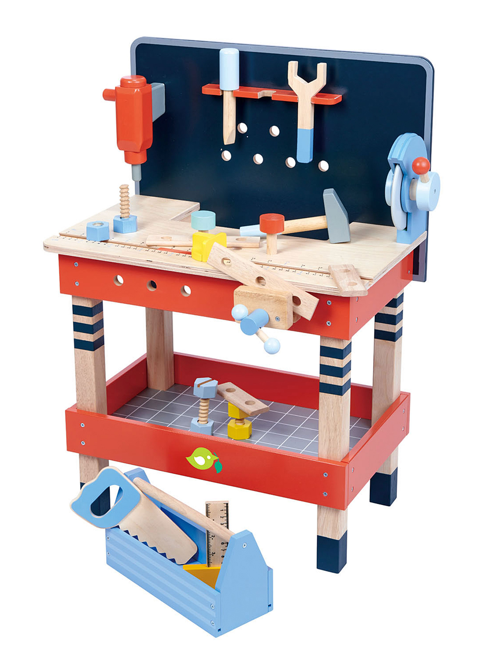 Tender Leaf Toys - Wooden tool bench 18-piece set