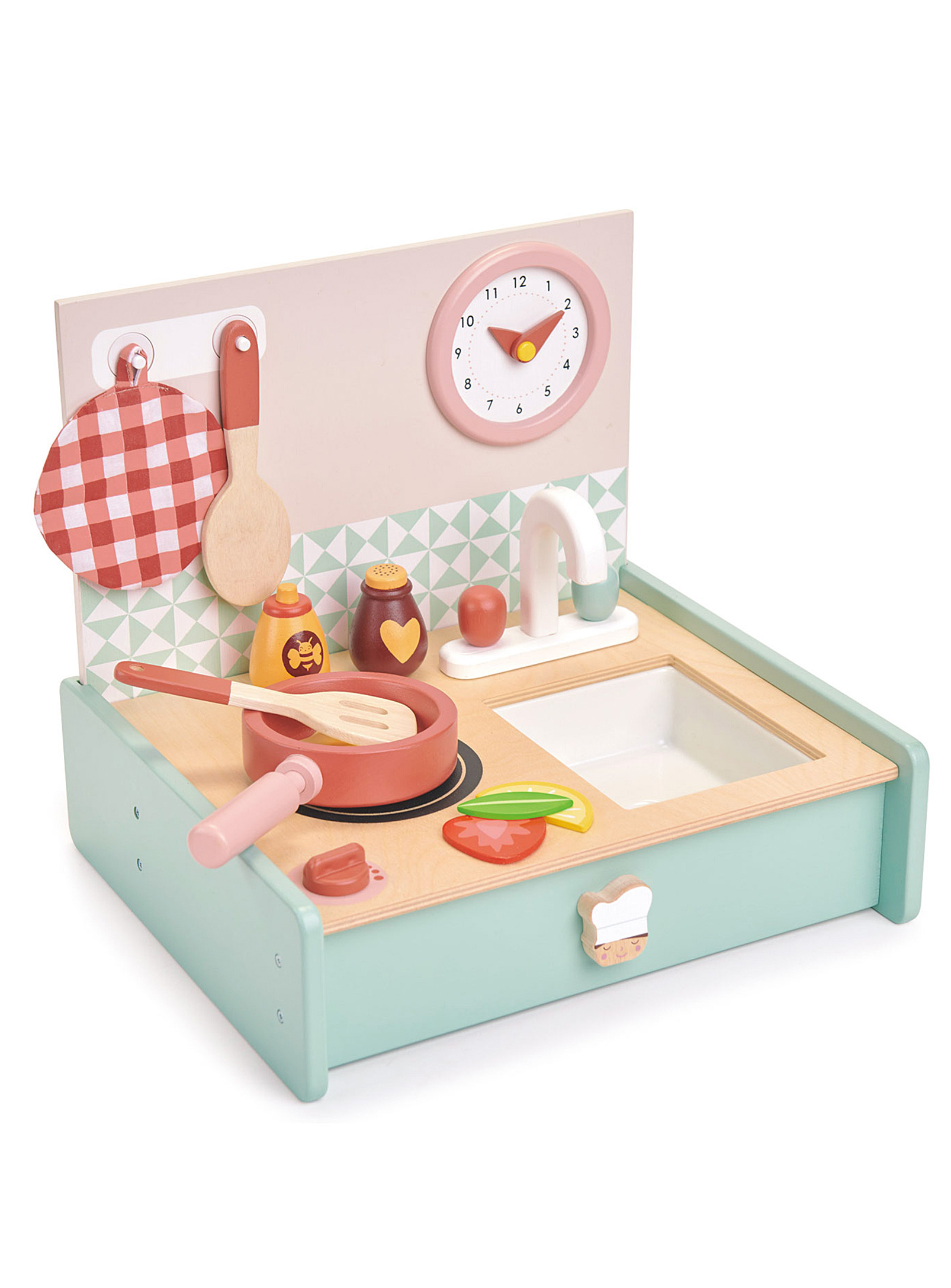 Tender Leaf Toys - La cuisinette portative en bois Ensemble de 11 pièces