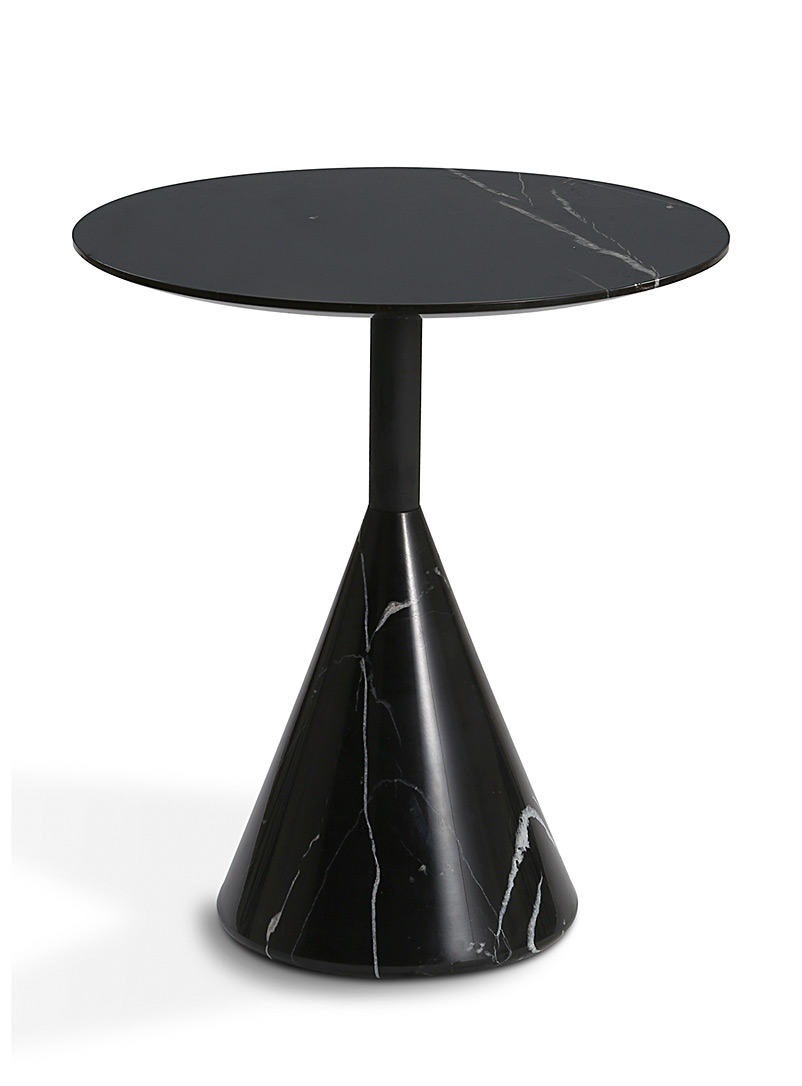 Simons Maison: La table d'appoint géométrique marbre noir Marbre noir