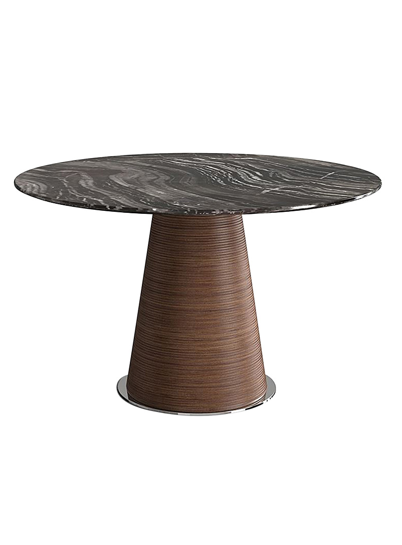 Simons Maison Brown Walnut and black marble dining table