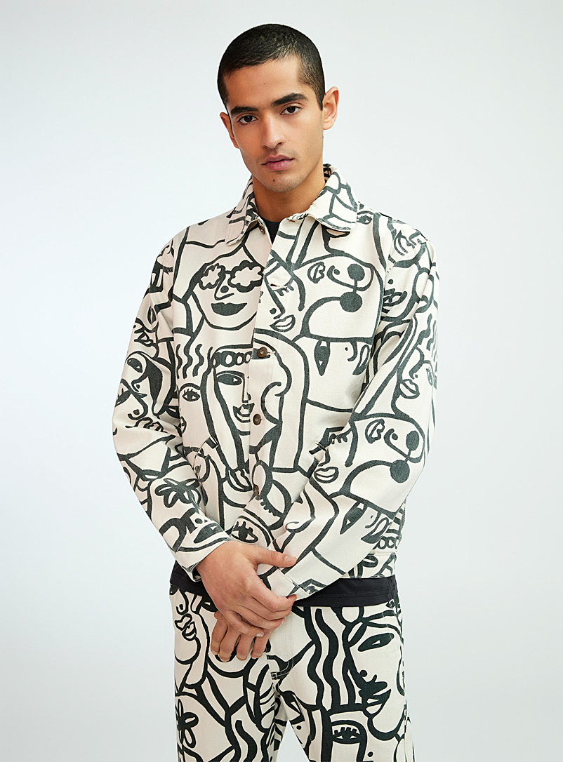 Olow Off White Ovada printed twill jacket for men