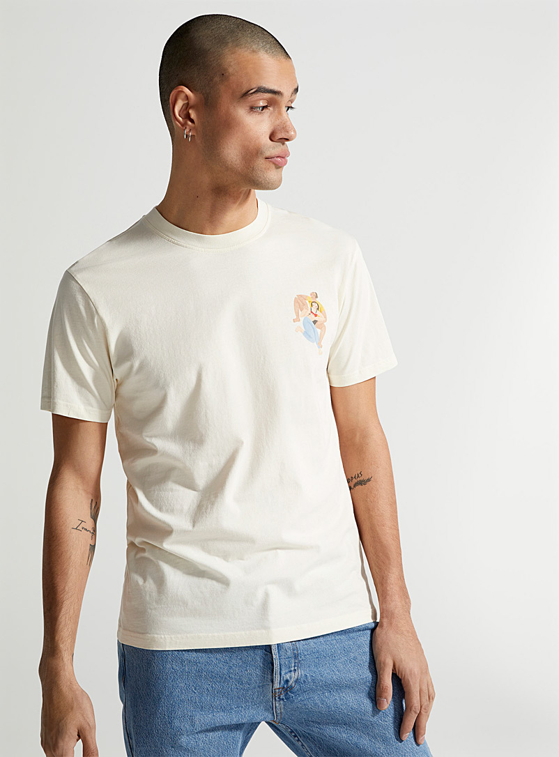 Olow Ivory White Champêtre T-shirt for men